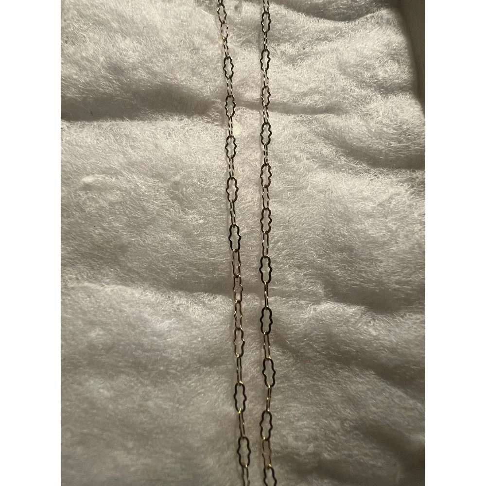 14K Yellow Gold Sweet 16 Pendant Necklace 18 Inch Scalloped Link Chain Milestone